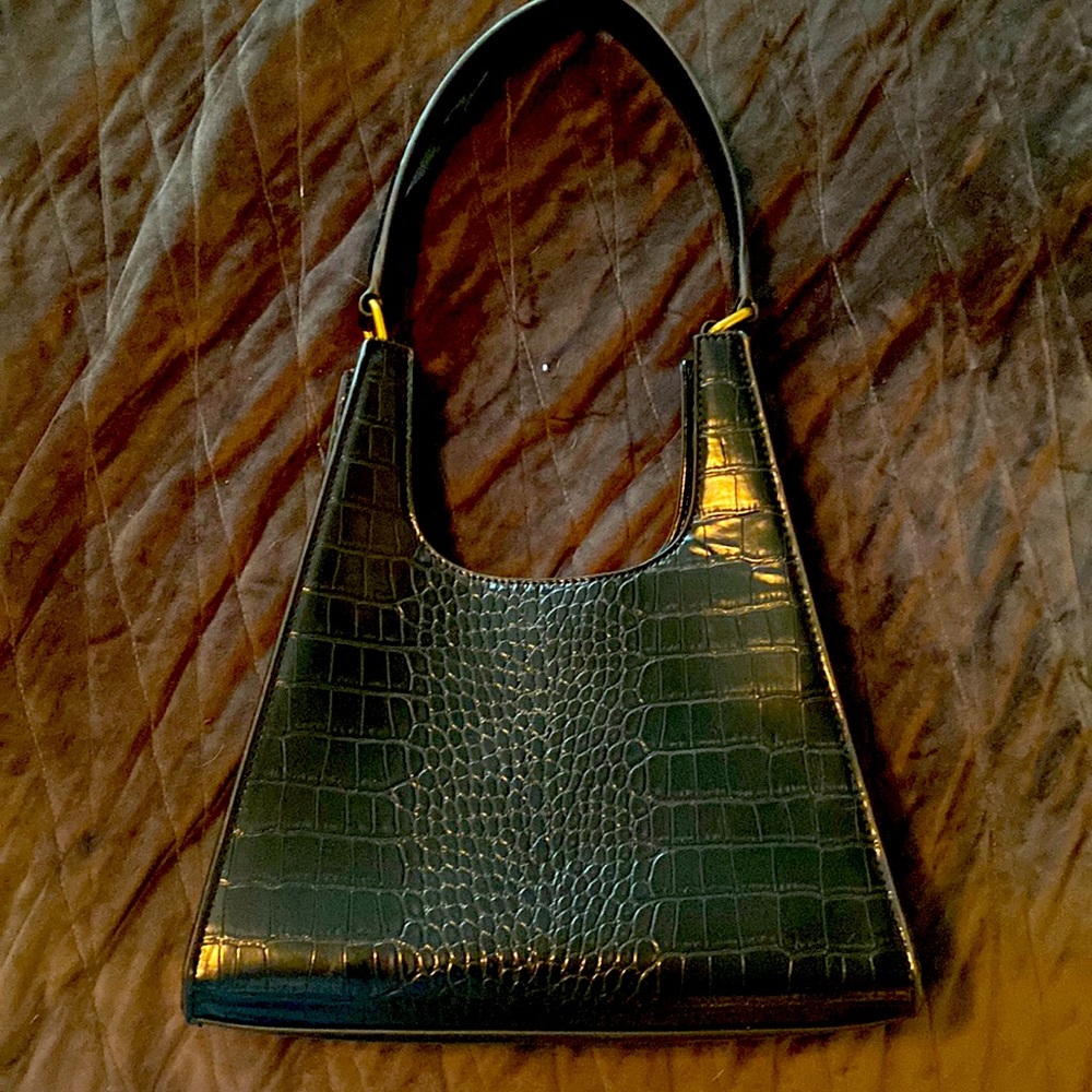 Leather croc purse